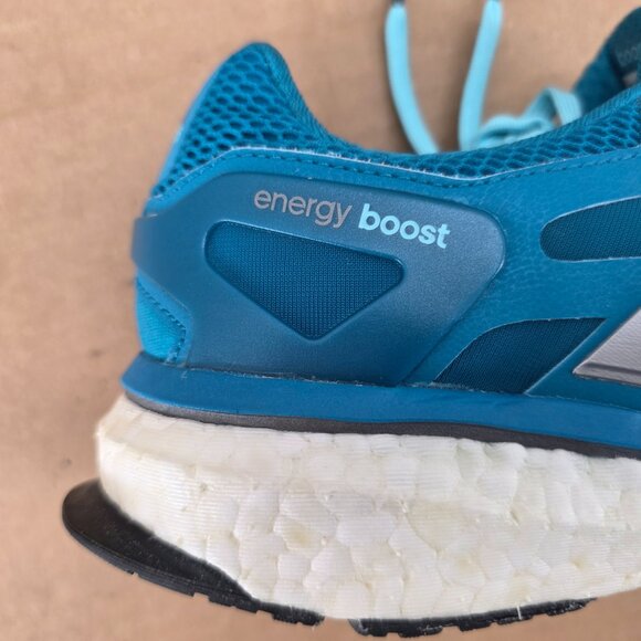 Adidas Womens Energy Boost TechFit Q21116 Teal Running Shoes Sneakers Size 9 - Picture 11 of 13